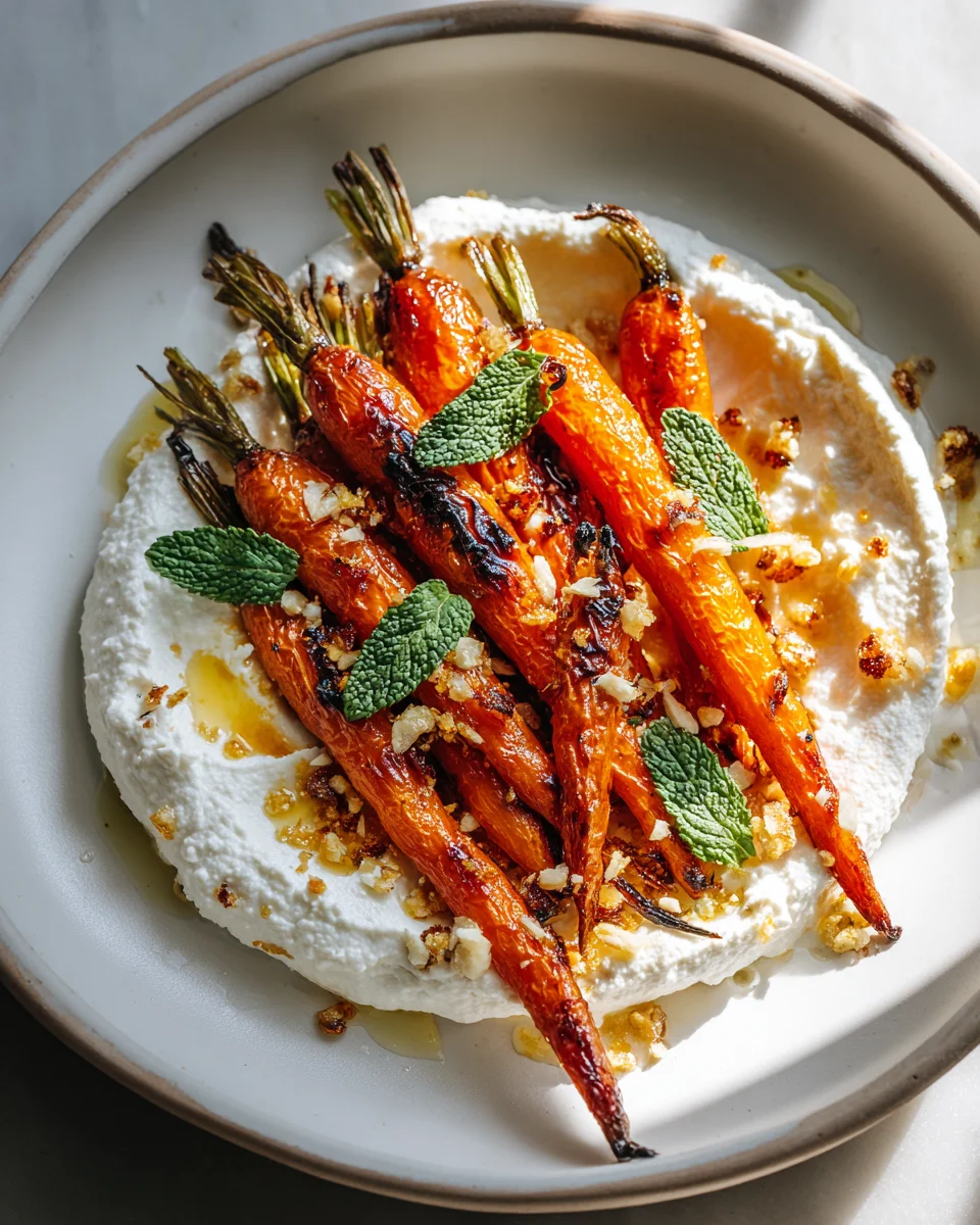 Roasted Carrots with Whipped Ricotta and Hot Honey Delight
