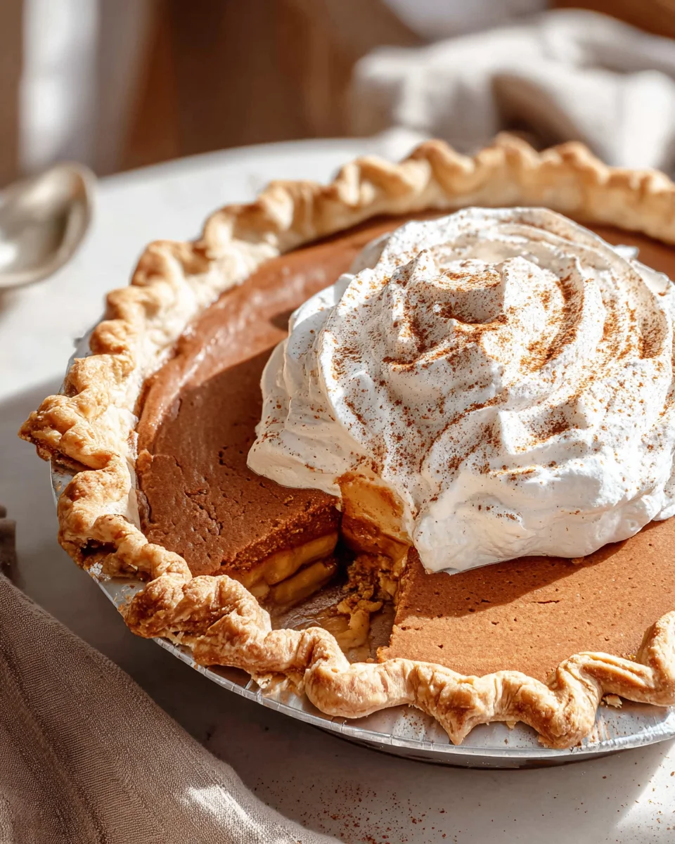 Warm Apple Butter Pie with Spiced Cinnamon Whipped Cream