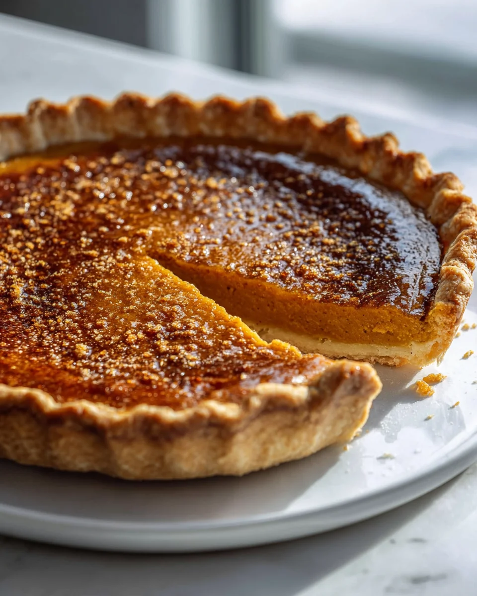 Delightful Non-Alcoholic Bourbon Brulee Pumpkin Pie