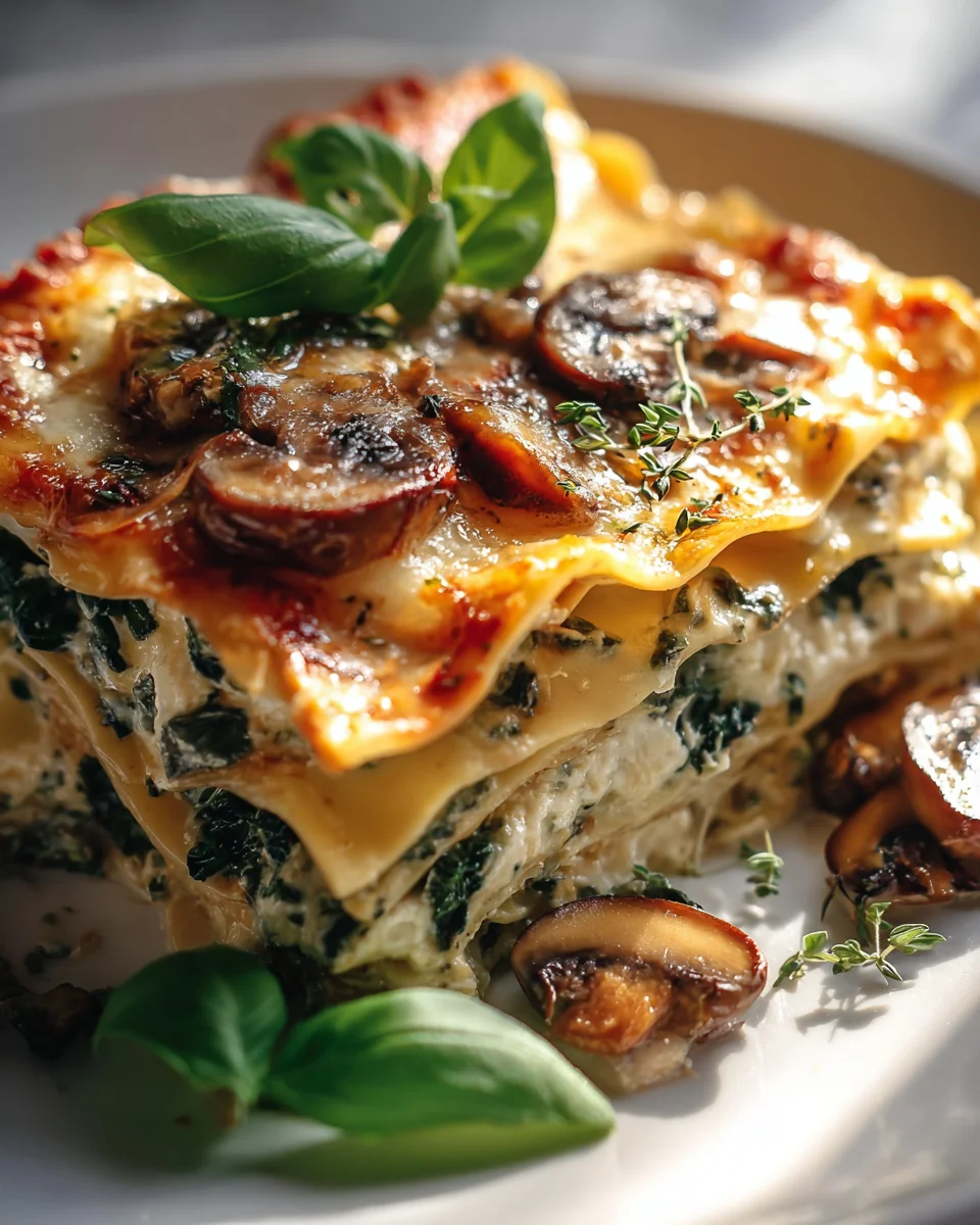 Mushroom & Spinach Lasagna: Delicious Meat-Free Comfort!