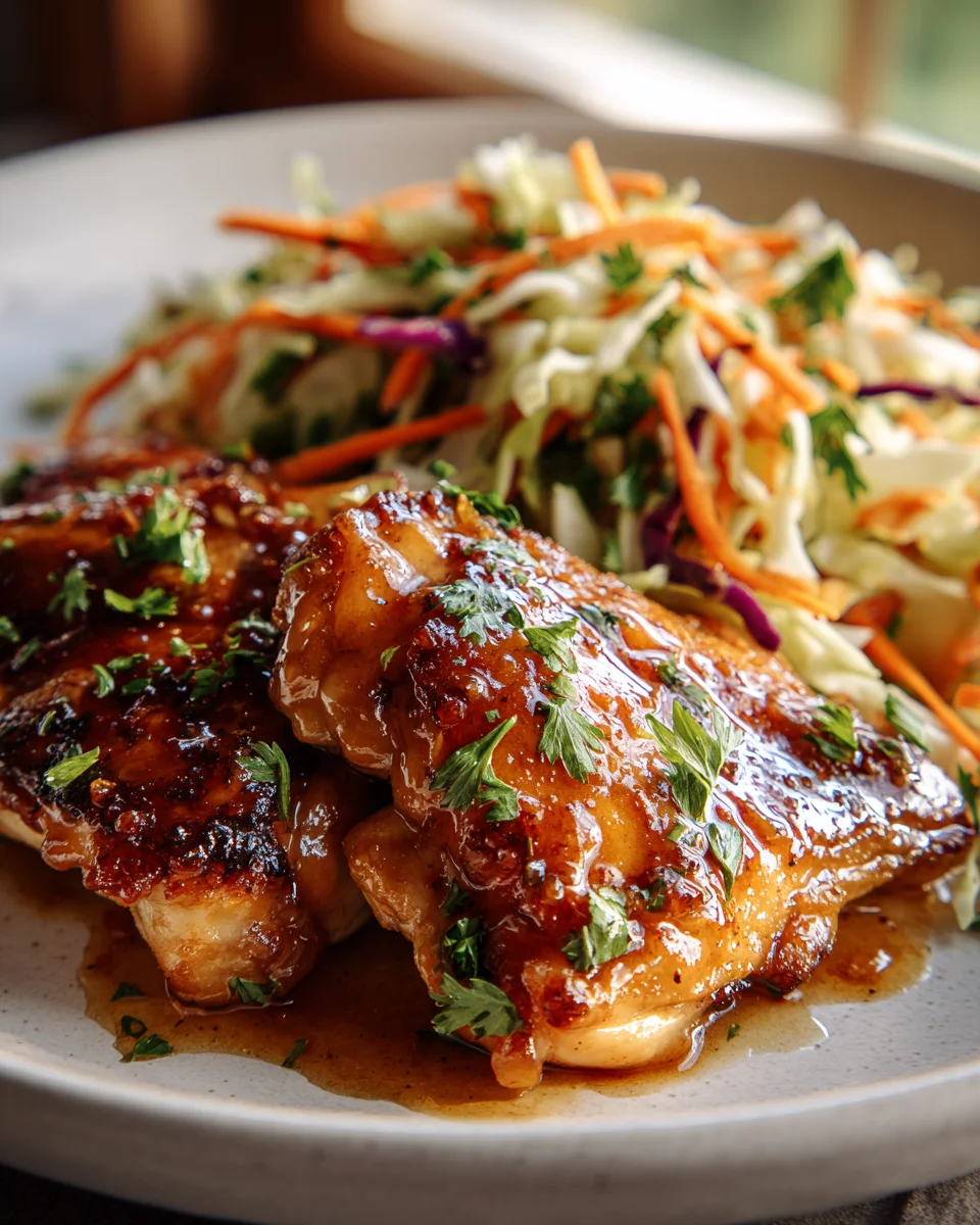 Best Sticky Apple Cider Chicken & Crisp Autumn Slaw Recipe