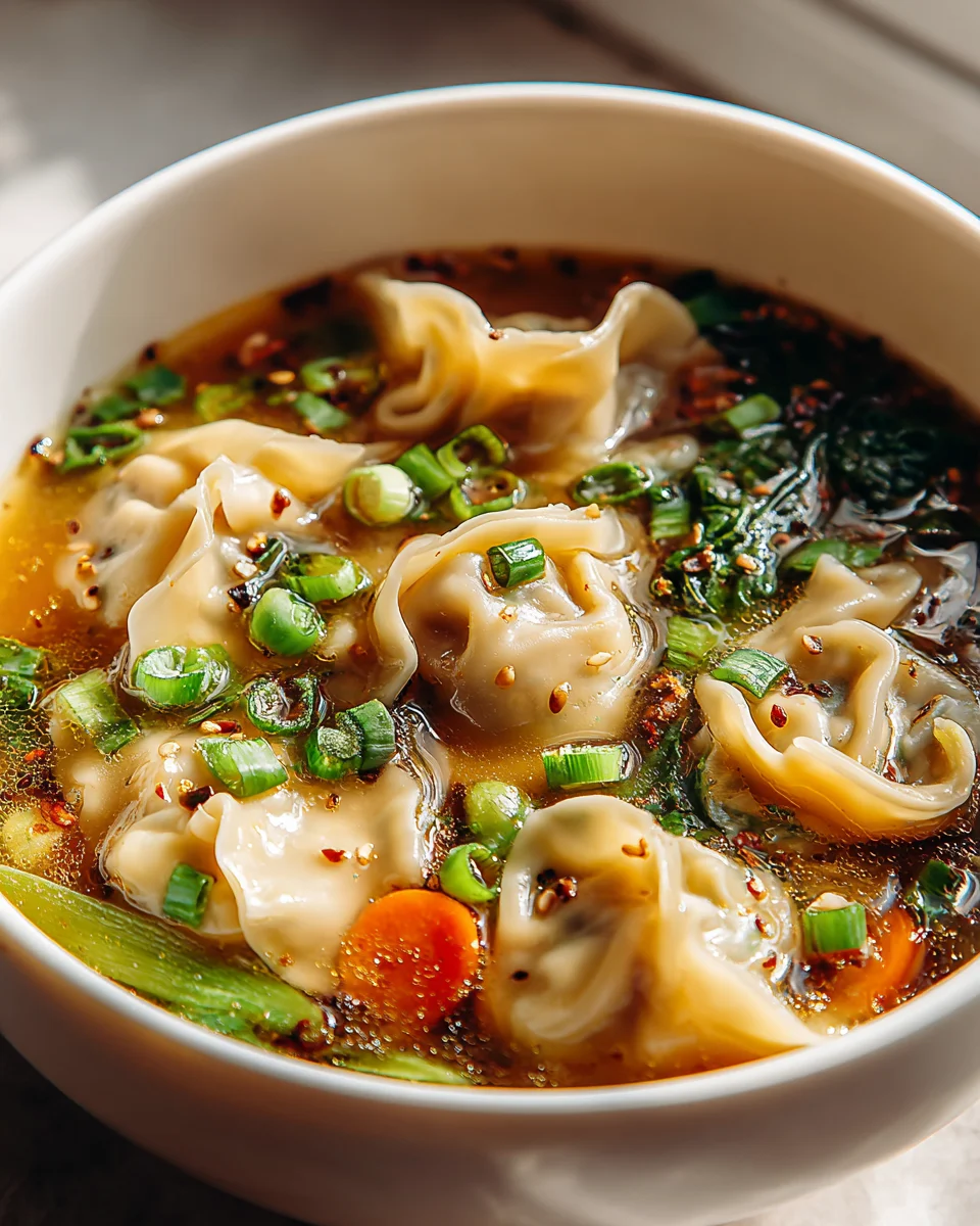 Comforting Beef Potsticker Soup: A Bowl of Warmth
