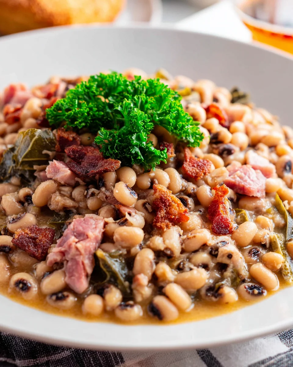 Authentic Southern Black Eyed Peas Recipe with Smoked Beef