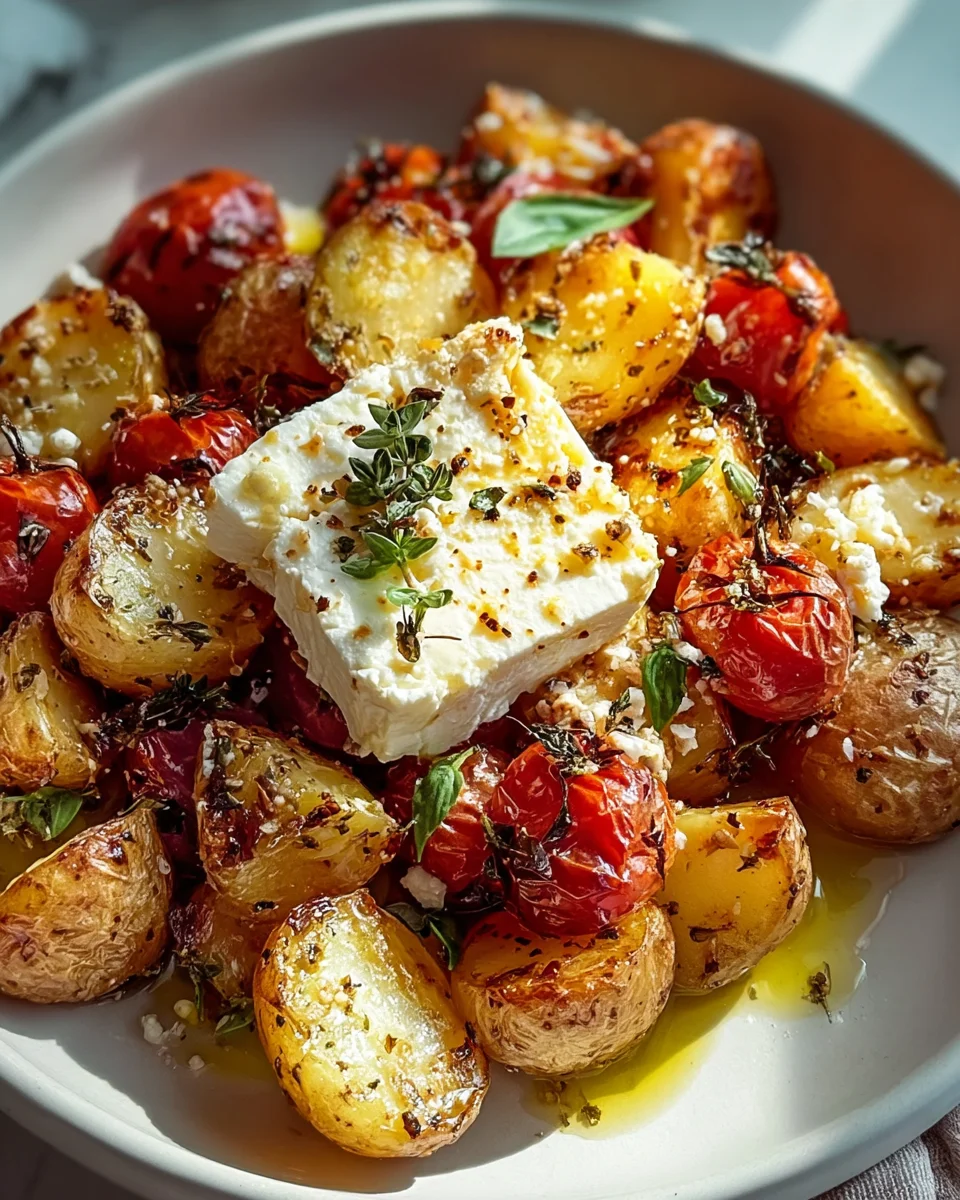 Easy Healthy Baked Feta Potatoes Recipe: Quick & Tasty!