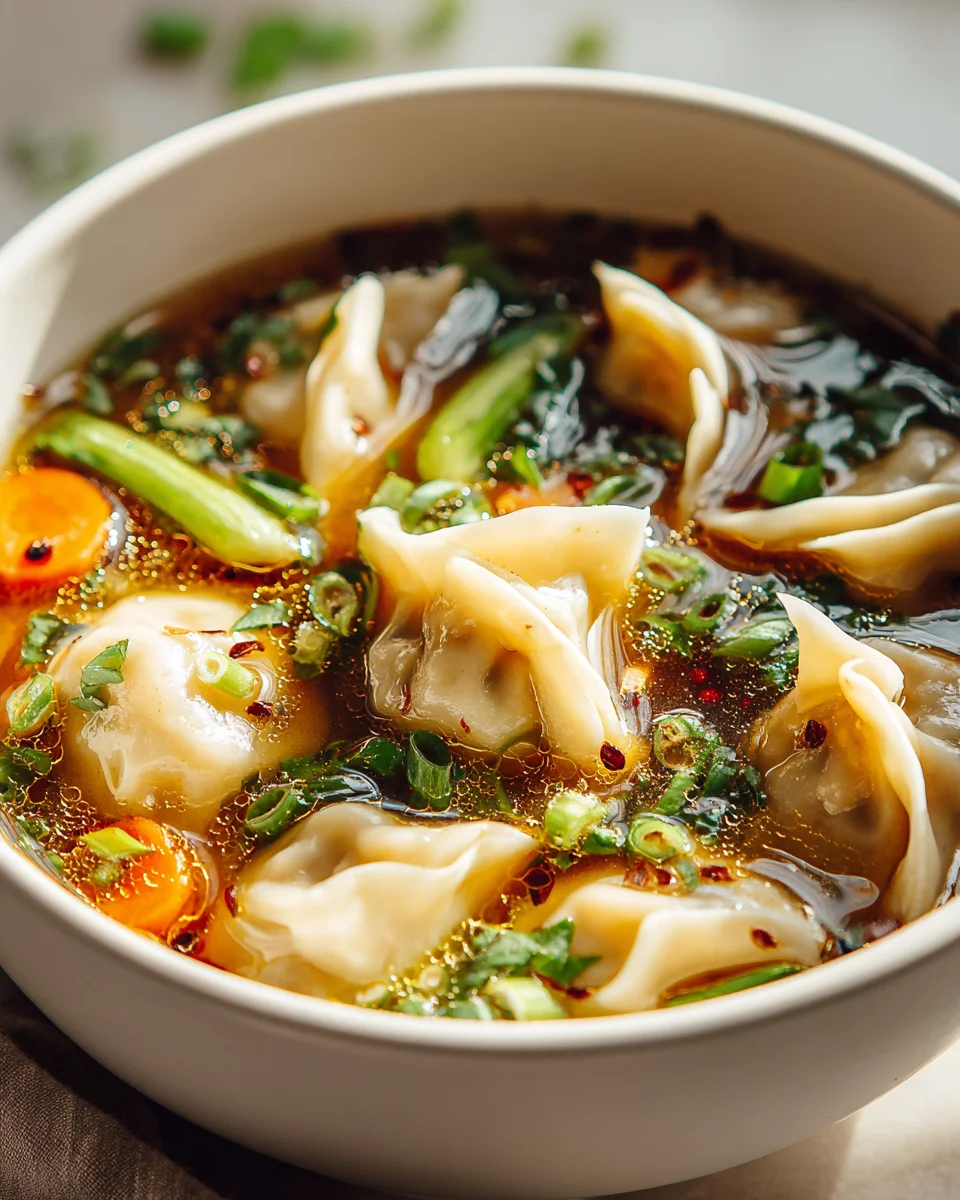 Comforting Beef Potsticker Soup: A Bowl of Warmth