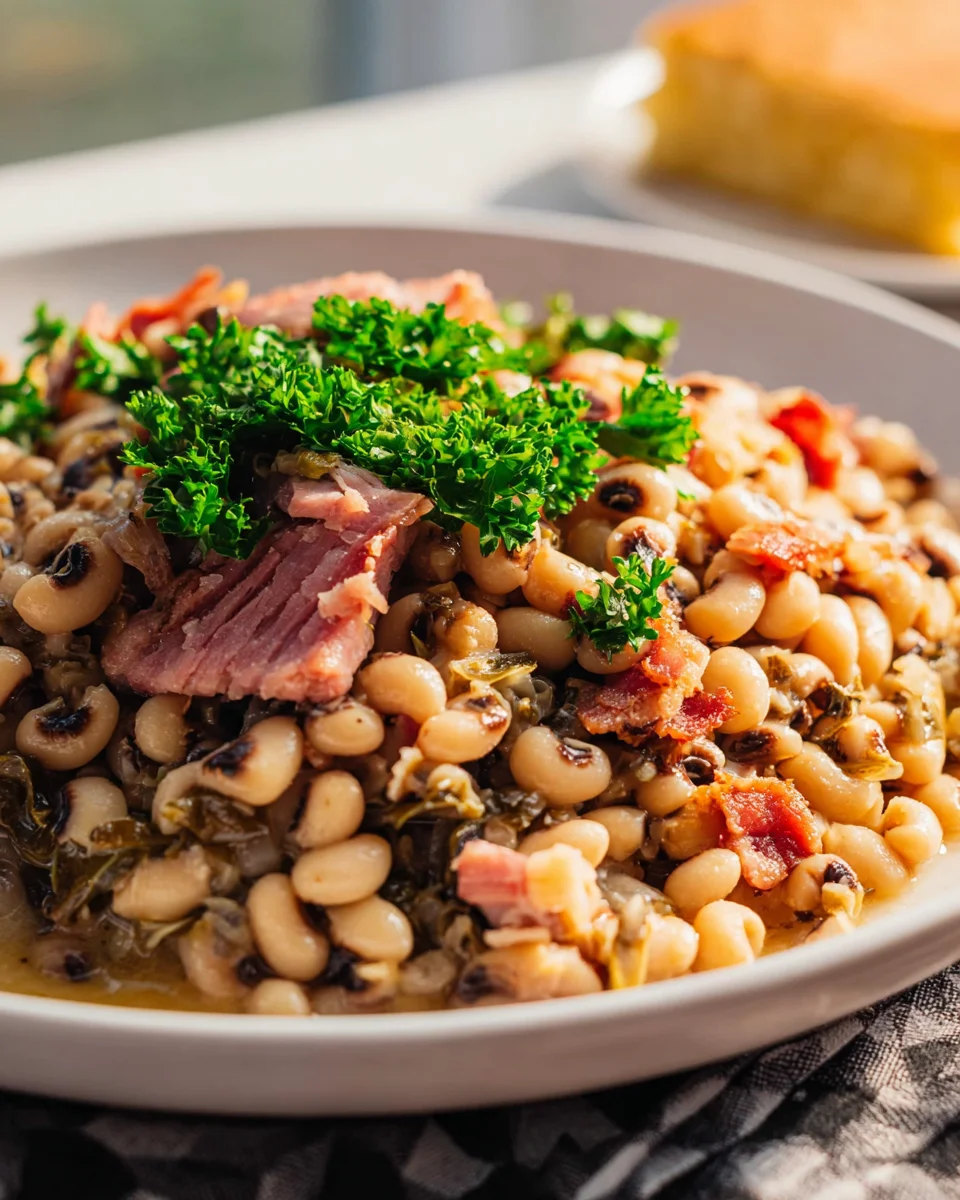 Authentic Southern Black Eyed Peas Recipe with Smoked Beef