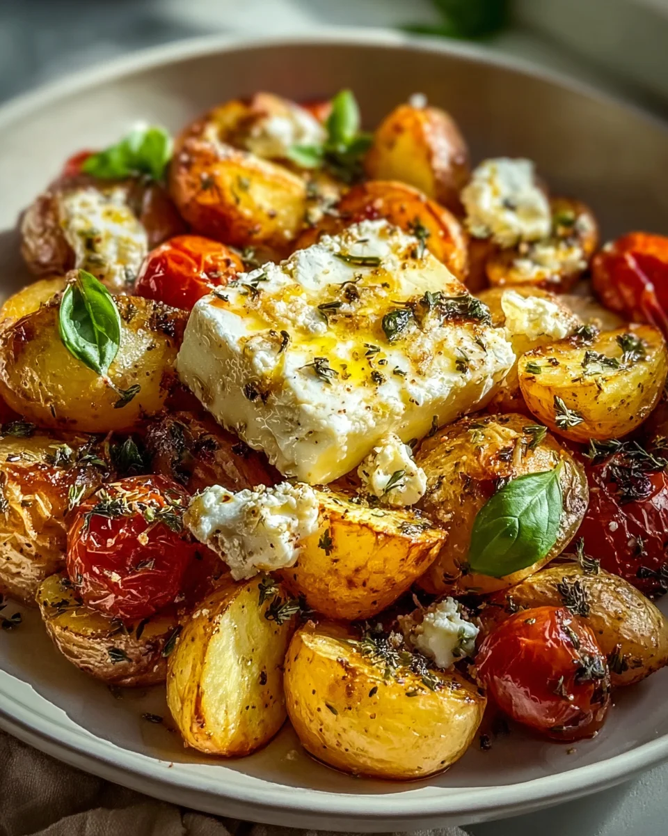 Easy Healthy Baked Feta Potatoes Recipe: Quick & Tasty!