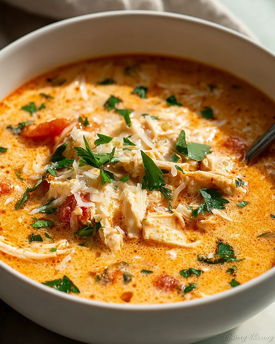 Ultimate Crock Pot Creamy Chicken Parmesan Soup Recipe