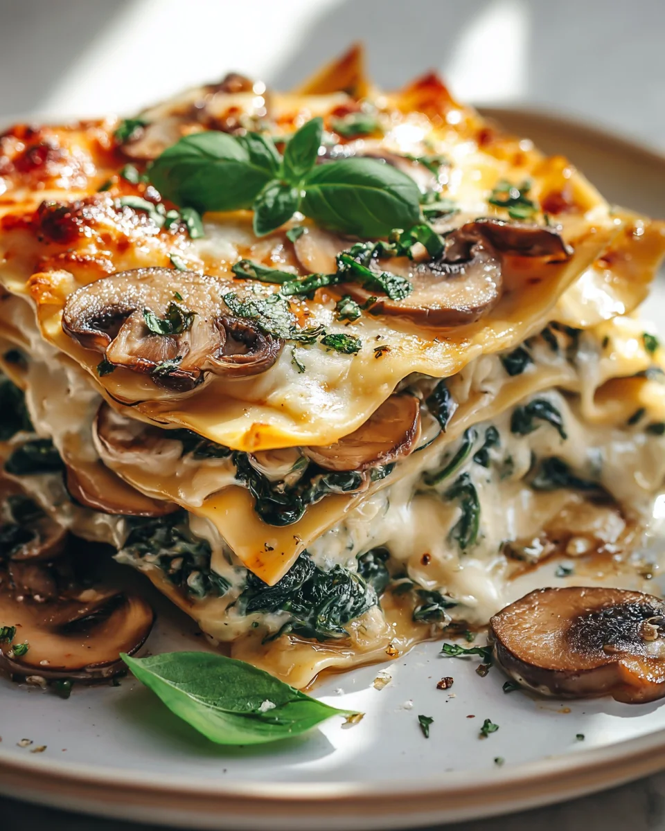 Easy Mushroom & Spinach Lasagna - Perfect Meatless Dinner