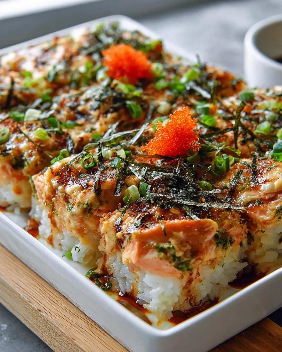 Irresistible Spicy Salmon Sushi Bake Recipe to Try Today!