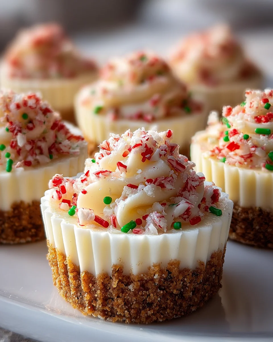 No Bake Mini Christmas Cheesecakes: Easy Festive Dessert!