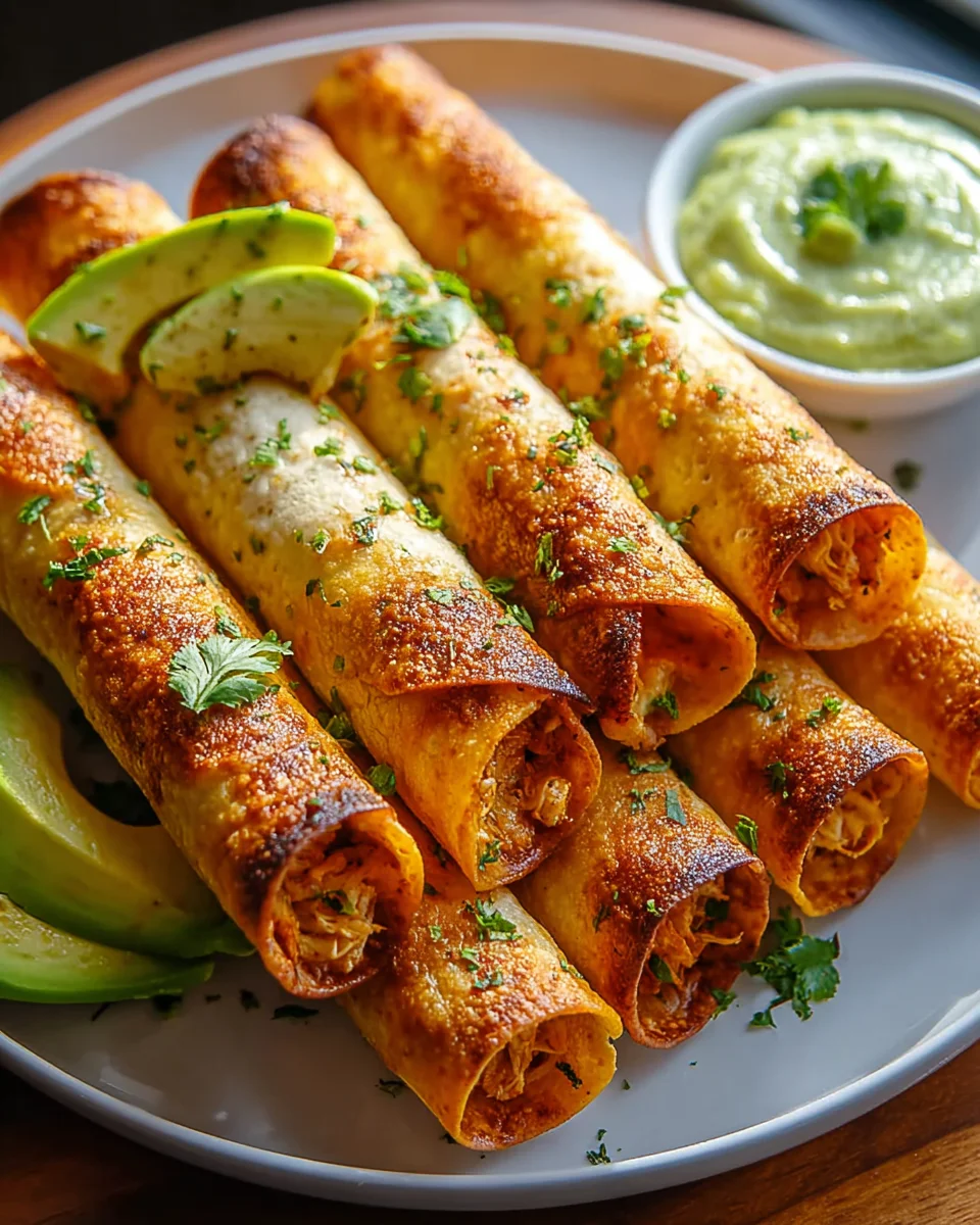 Crispy Oven Baked Chicken Taquitos - Easy & Delicious Recipe