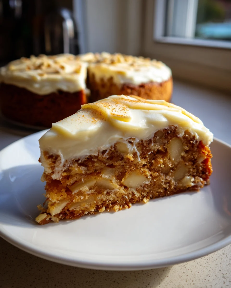 Delicious Fresh Apple Cake with Cream Cheese Frosting Recipe