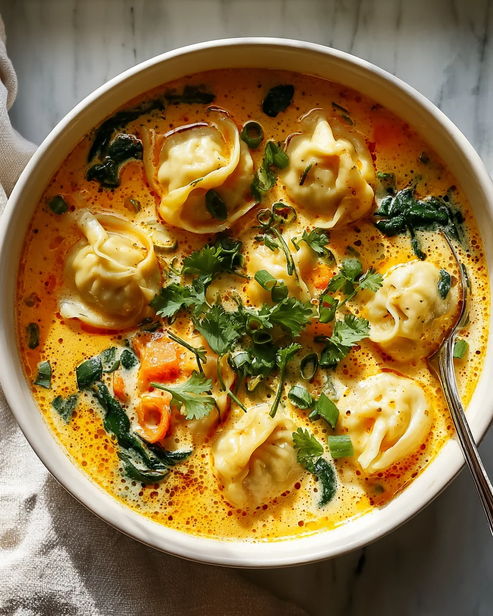 Easy Thai Coconut Curry Dumpling Soup - A Flavorful Delight!