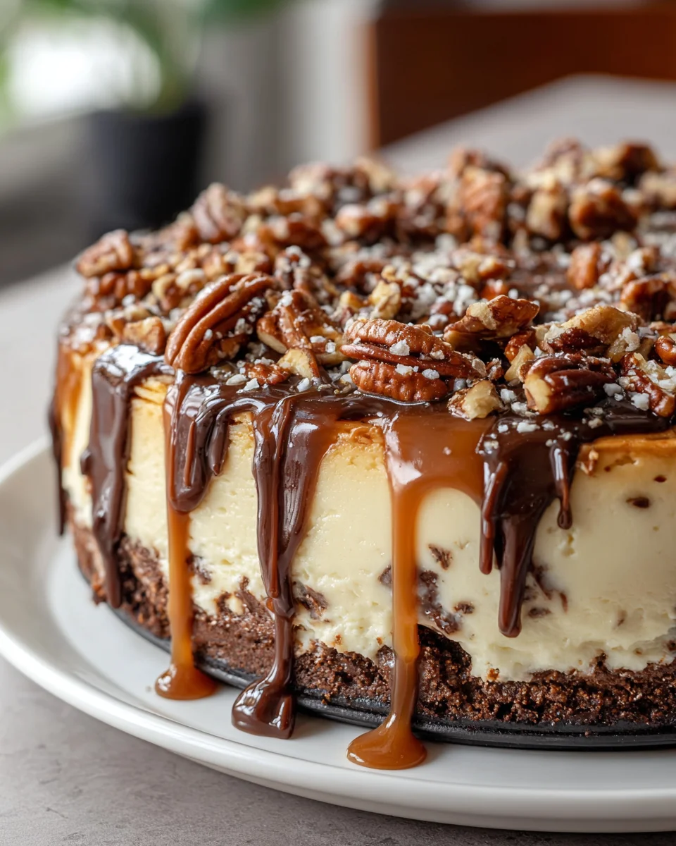 Turtle Fudge Brownie Cheesecake Recipe - Ultimate Dessert