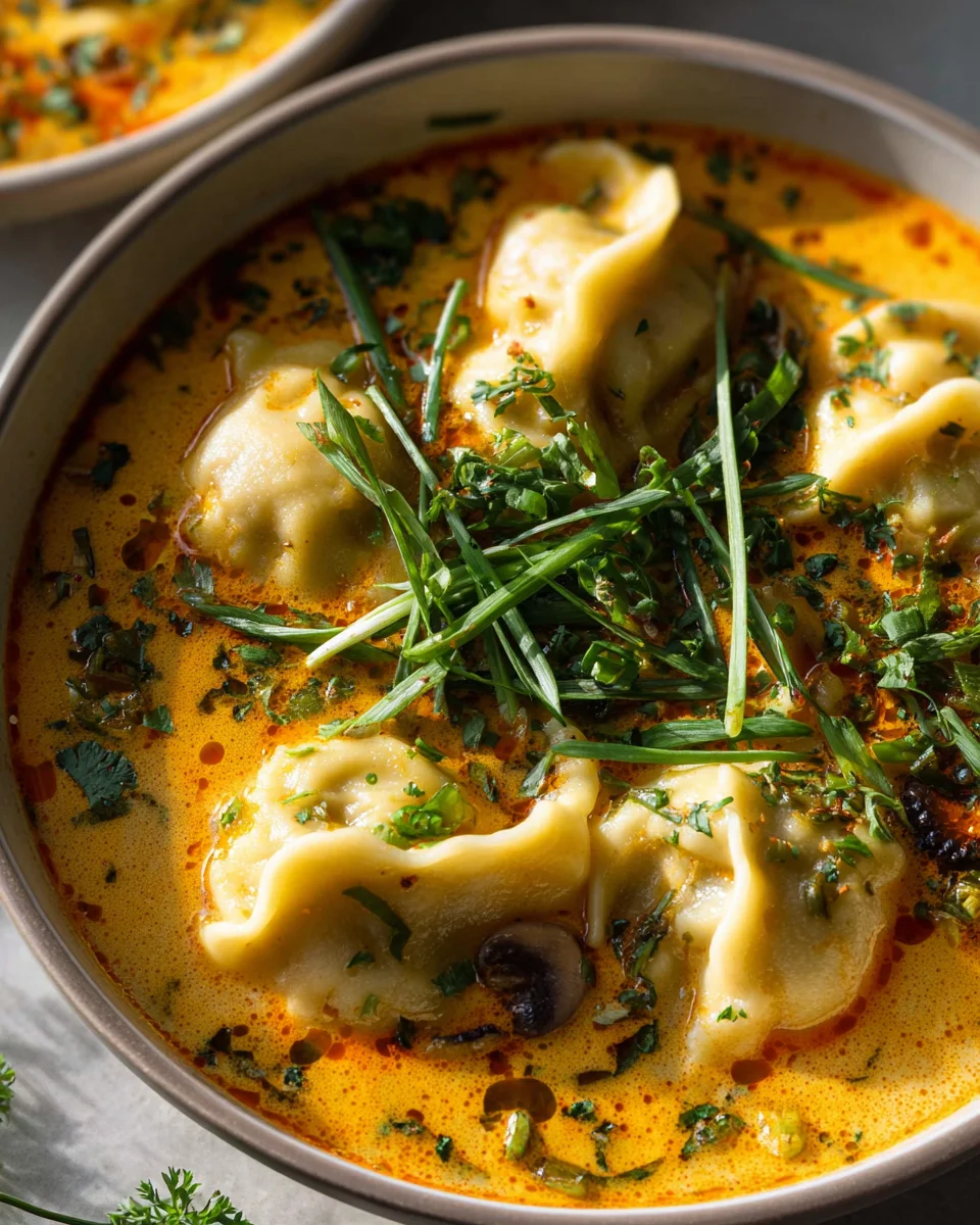 Quick Coconut Curry Soup with Dumplings - Easy Recipe!