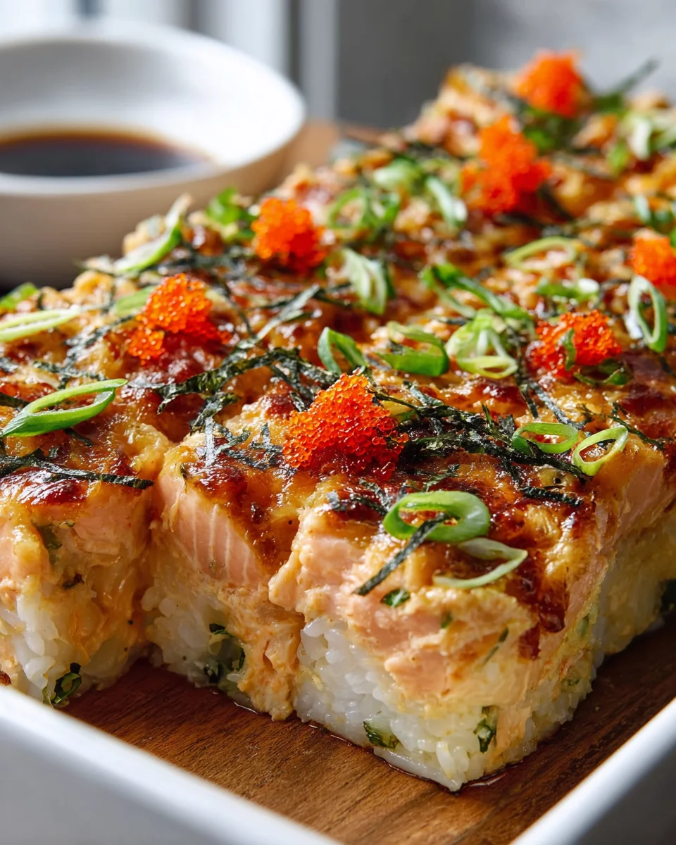Irresistible Spicy Salmon Sushi Bake Recipe to Try Today!