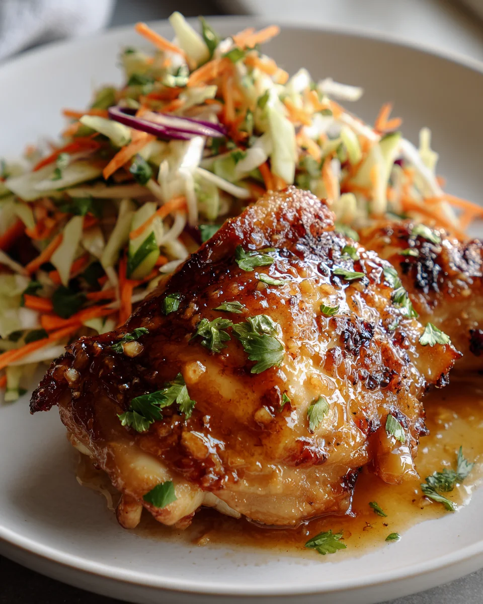 Sticky Apple Cider Chicken Recipe with Autumn Slaw Delight