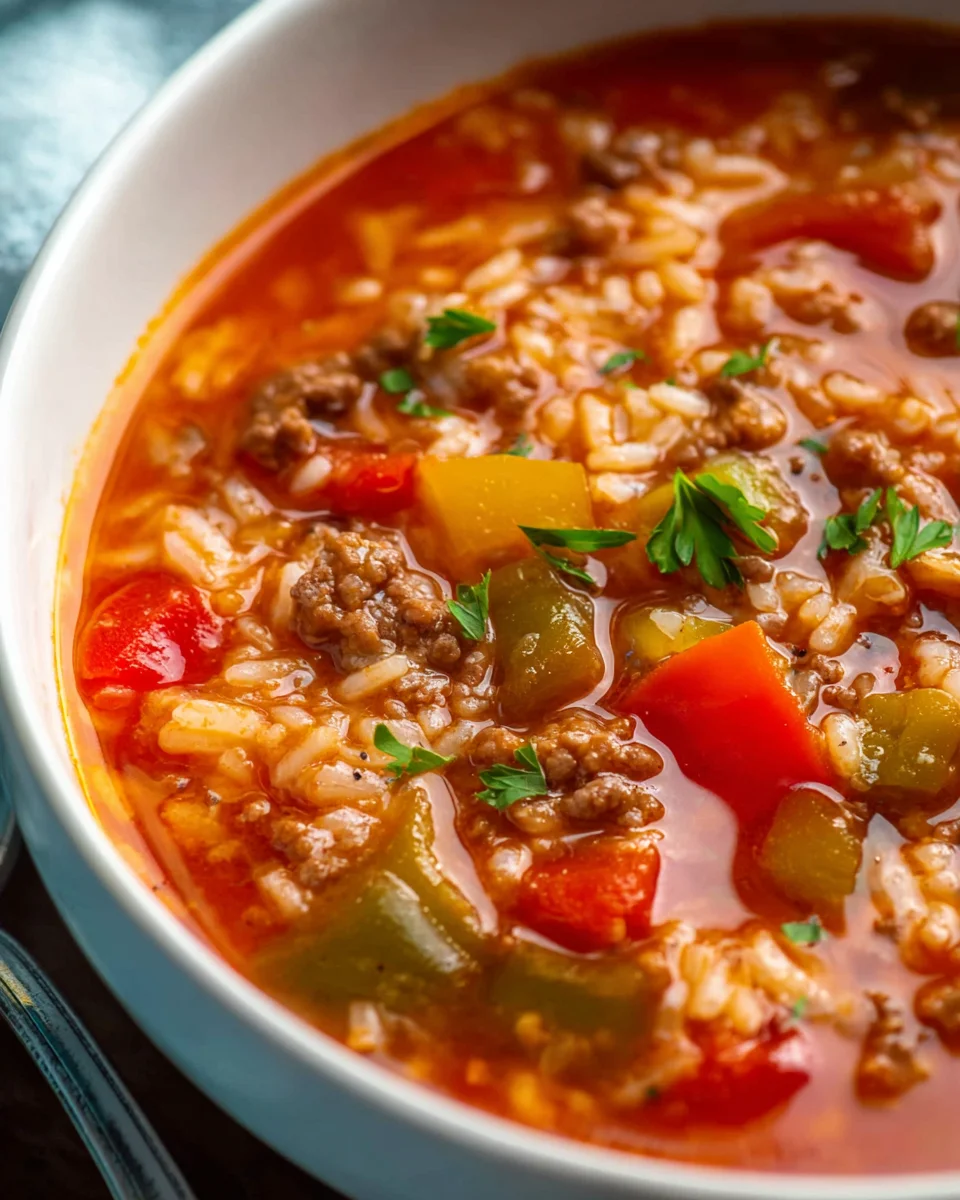Delicious Crock Pot Stuffed Pepper Soup Recipe for Dinner