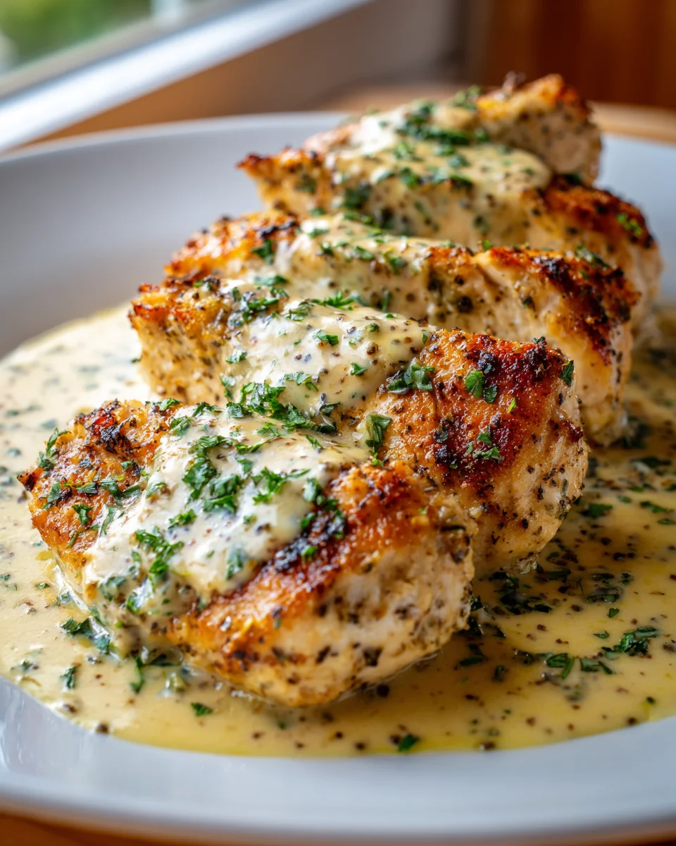 Baked Caesar Chicken with Creamy Parmesan Sauce Recipe Delight