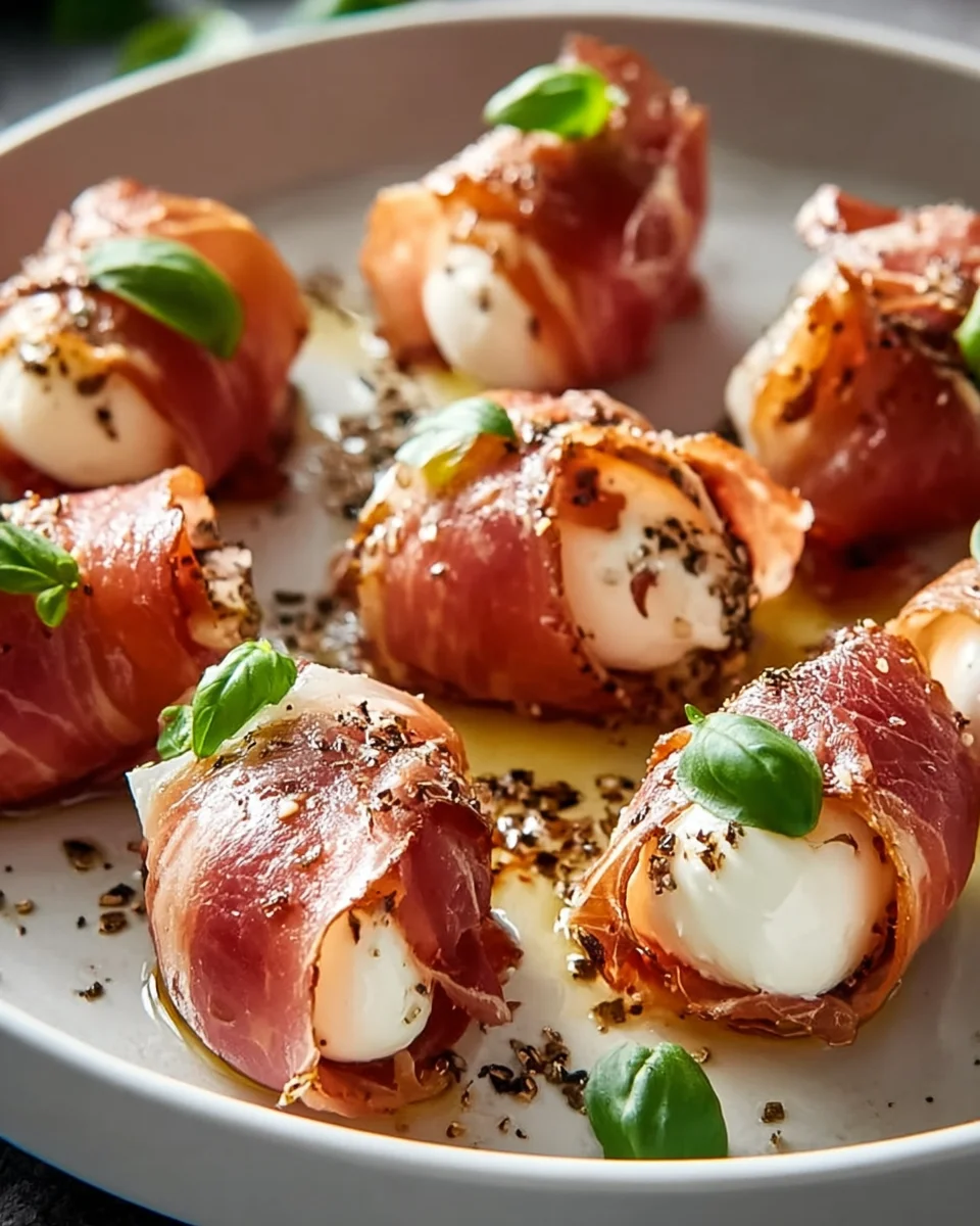 Beef Prosciutto Wrapped Mozzarella Bites: Irresistible Appetizer