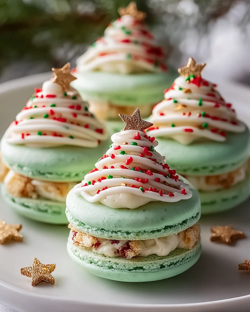 Christmas Tree Cake Macarons Recipe: Festive Holiday Delight