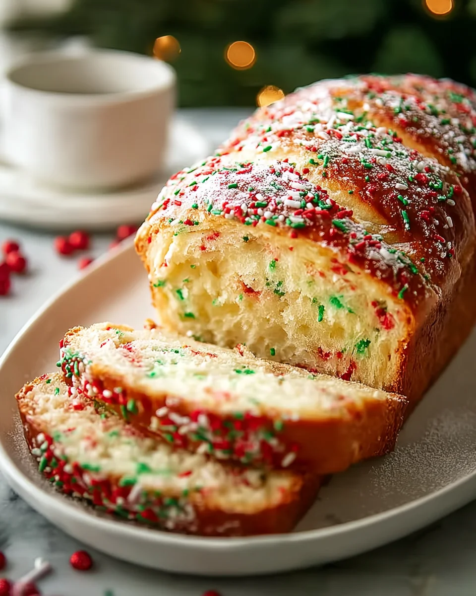 Delicious Christmas Sprinkle Buttermilk Bread Recipe to Try!
