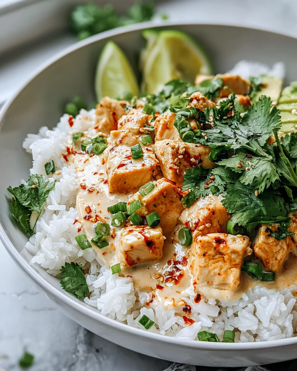 Coconut Chicken Rice Bowl: A Flavorful Tropical Delight