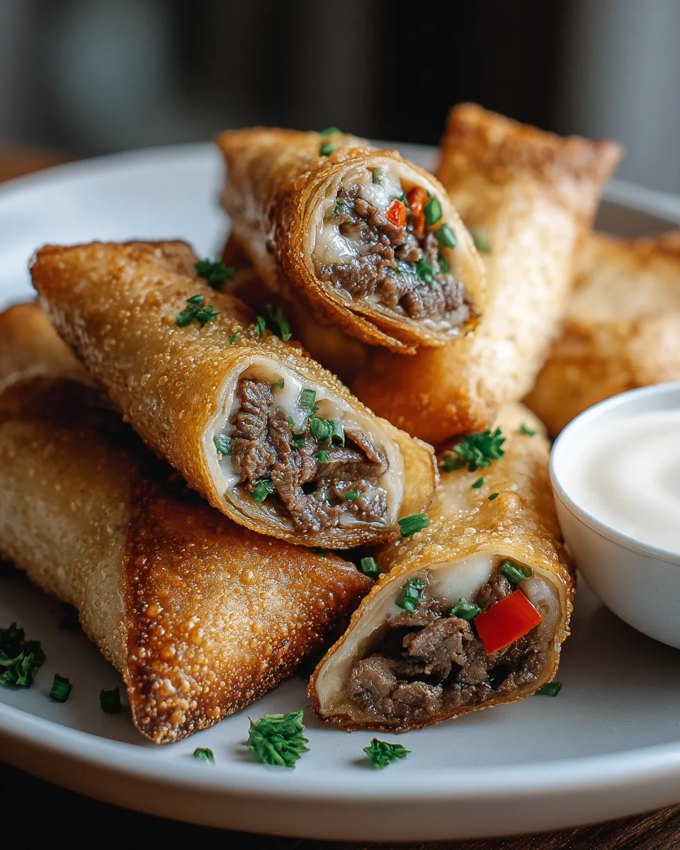 Delicious Philly Cheesesteak Fruehlingsrollen Recipe to Try!