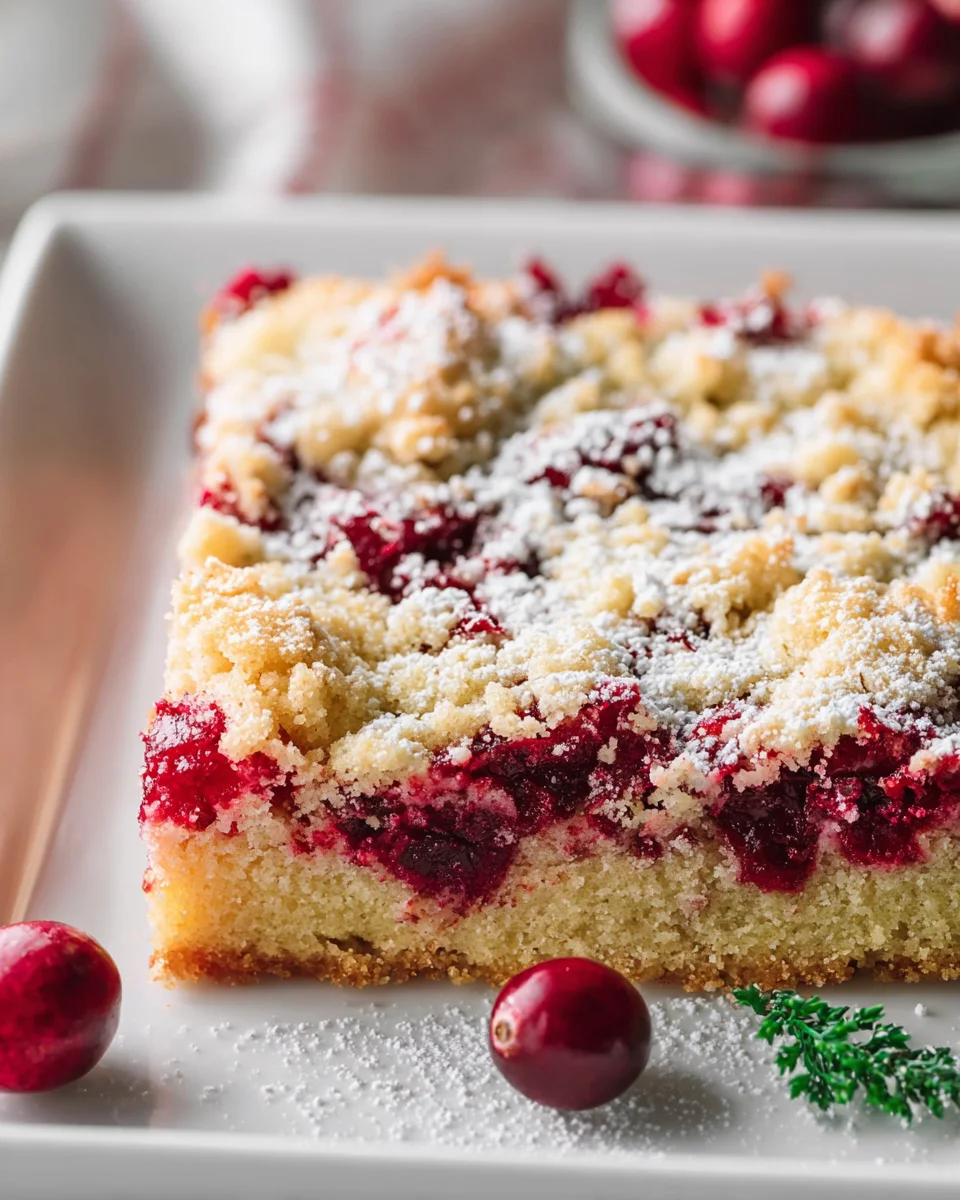 Delicious Christmas Cranberry Bars: Festive Holiday Treat!
