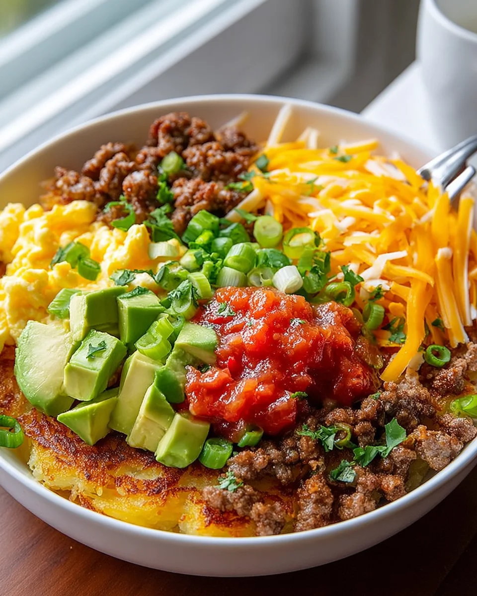 Hash Brown Breakfast Bowls: Savory Beef & Egg Delight