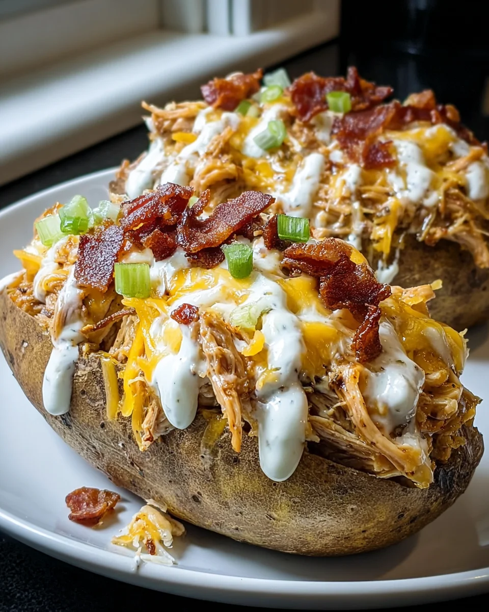 Beef Bacon Ranch Pulled Beef Stuffed Potatoes Recipe Delight