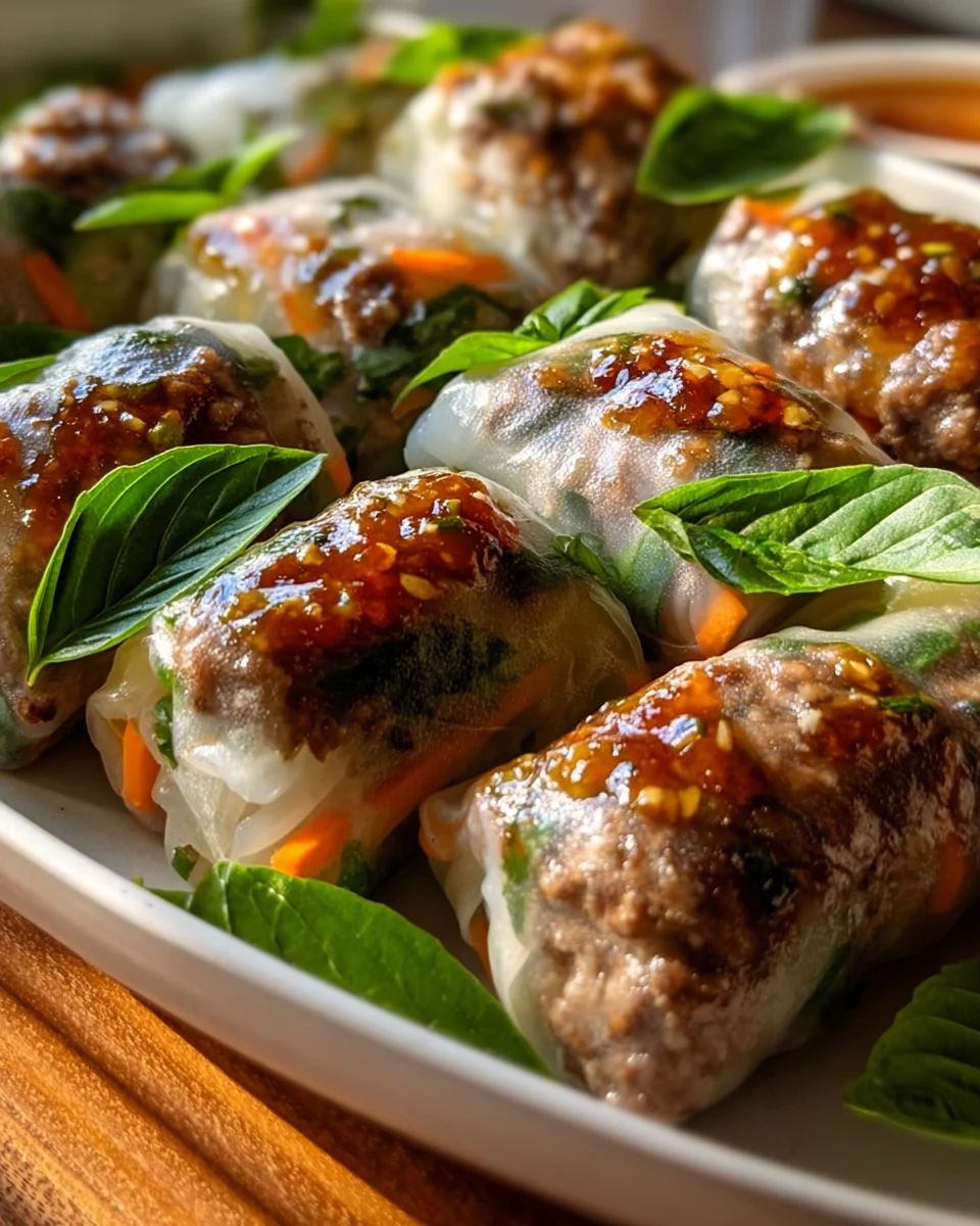 Thai Basil Beef Rolls: Fresh Thai Flavors in Every Bite!