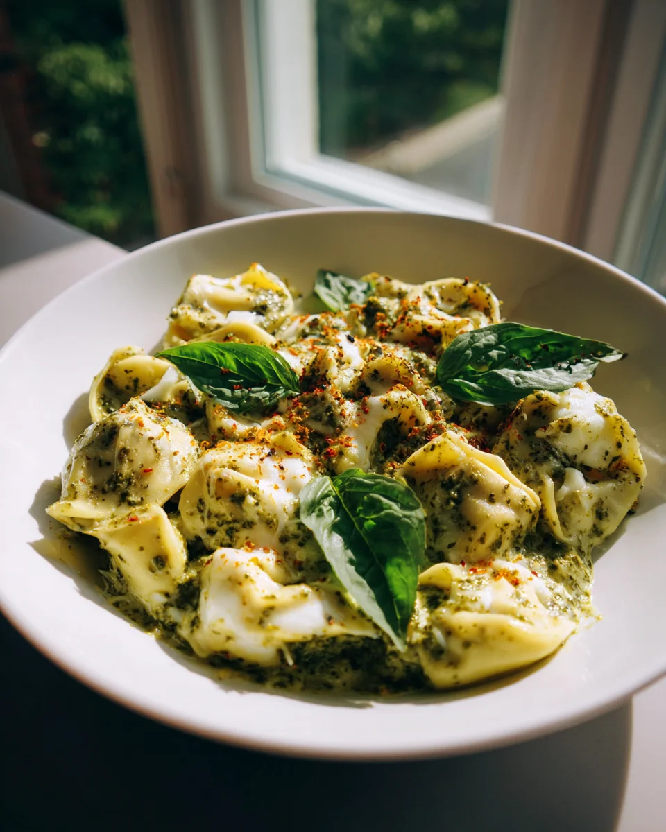 Savory Garlic Pesto Tortellini Bake: Perfect Weeknight Meal