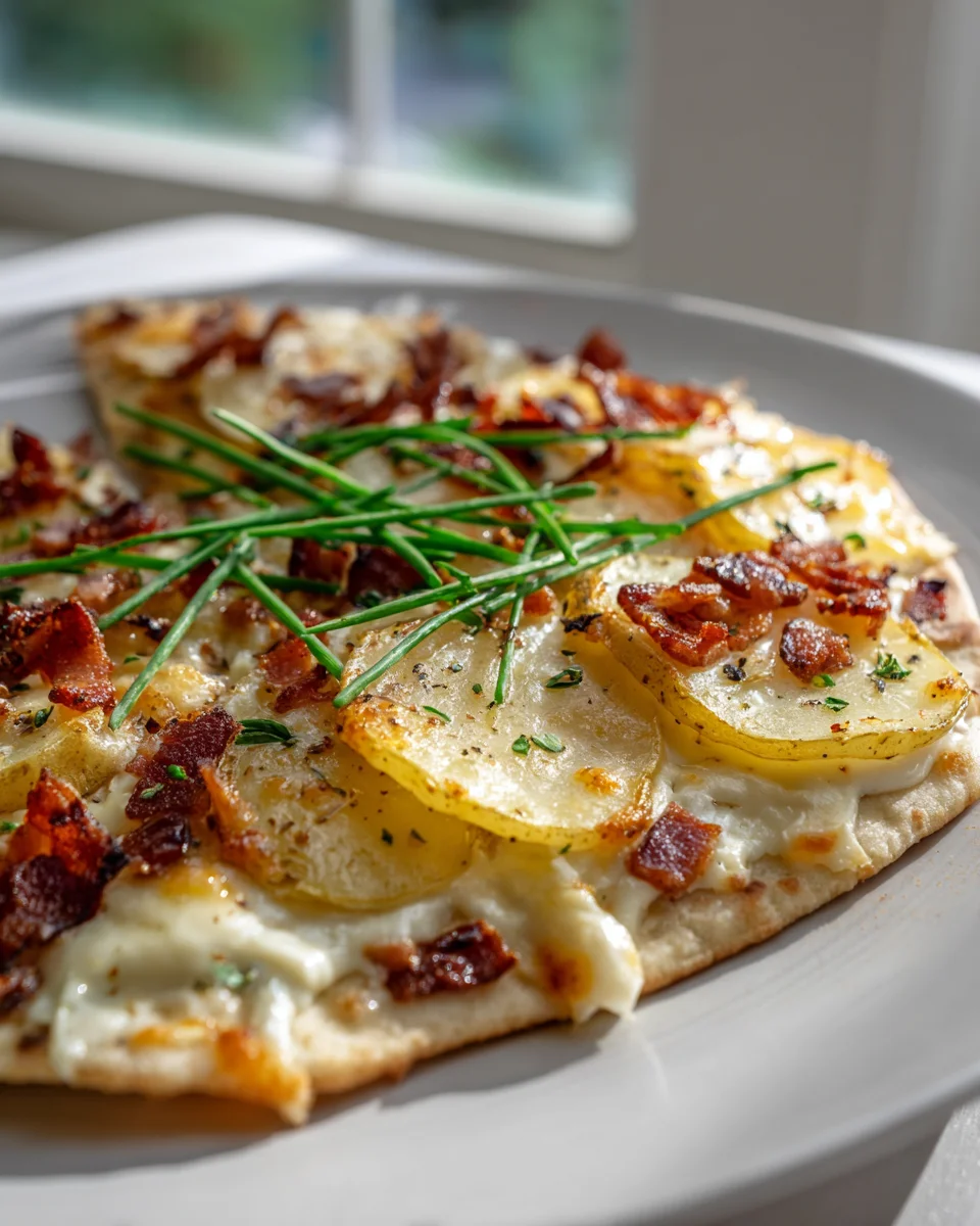 Loaded Potato Flatbread Pizza: Beef Bacon Perfection!