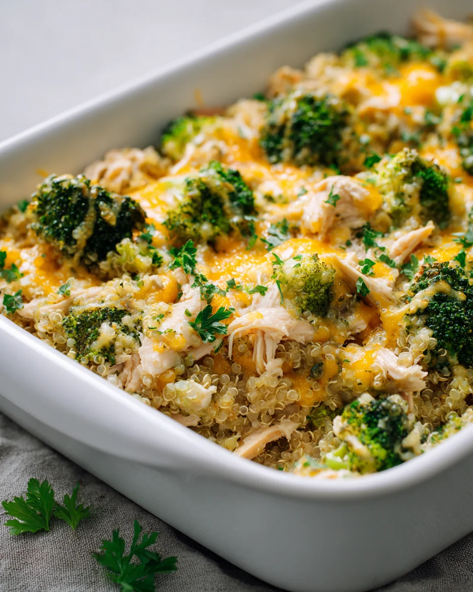 Comforting Creamy Chicken Quinoa Broccoli Casserole