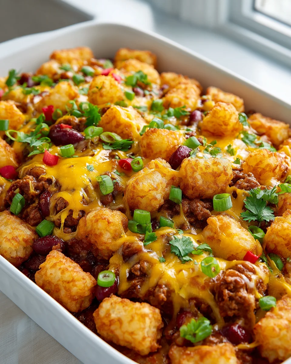 Chili Cheese Dog Tater Tot Bake: Your New Favorite Dinner!