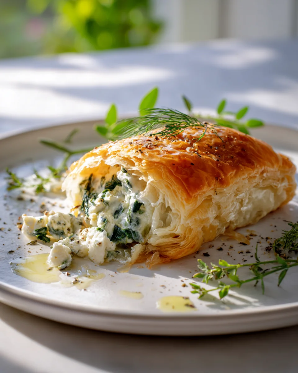 Delicious Cheese & Spinach Stuffed Pastry - Easy Recipe