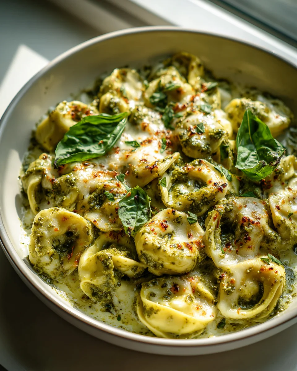 Savory Garlic Pesto Tortellini Bake: Perfect Weeknight Meal