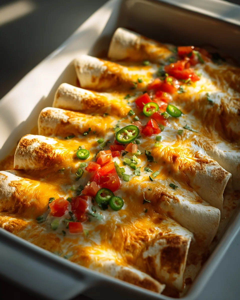 Delicious Queso Chicken Enchiladas Bake – Easy Recipe!