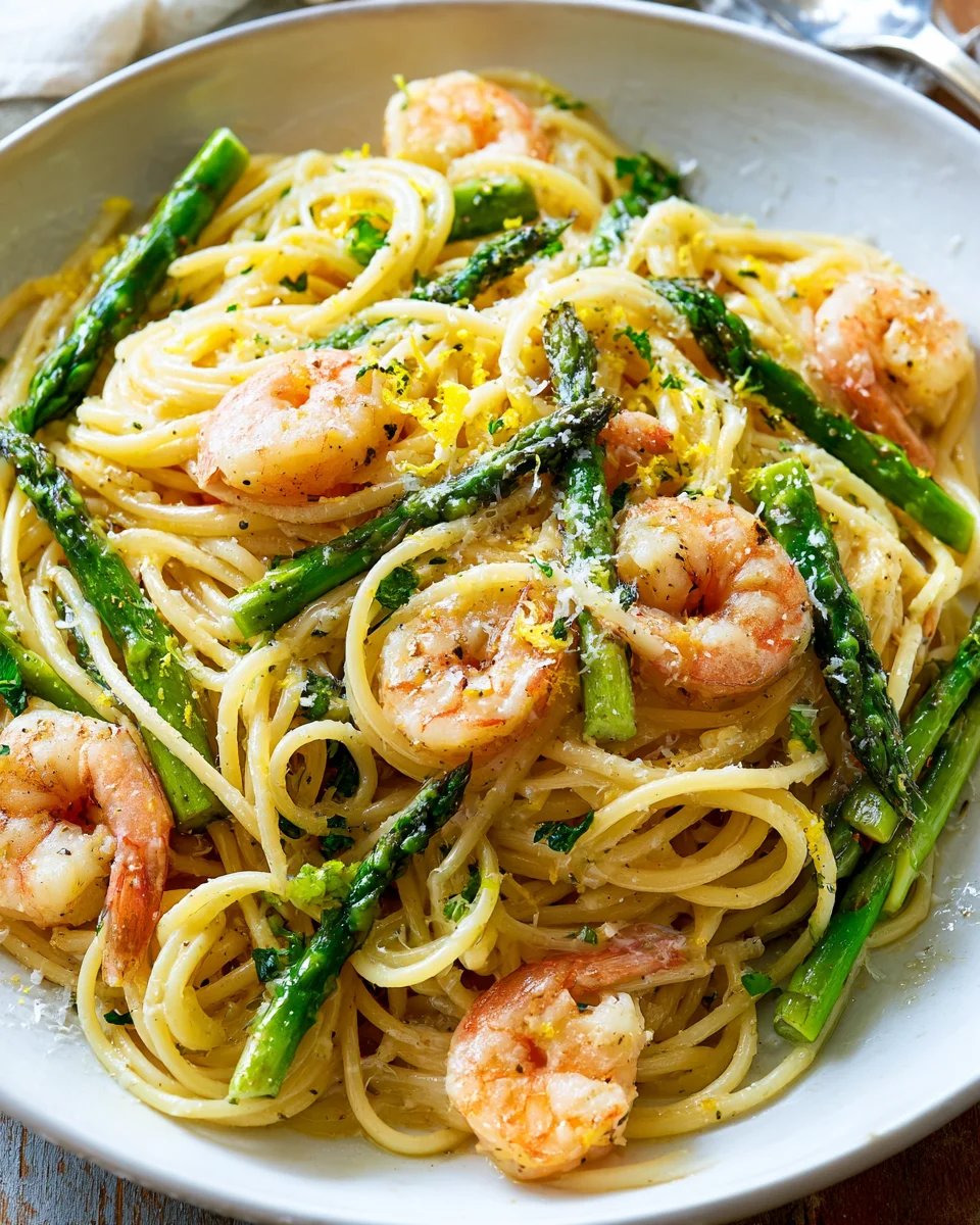 Shrimp Scampi Pasta with Asparagus – Easy & Delicious!