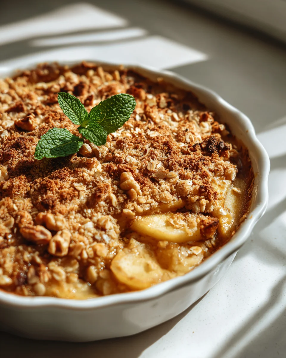 Delicious Apple Crumble with Crispy Golden Topping Recipe