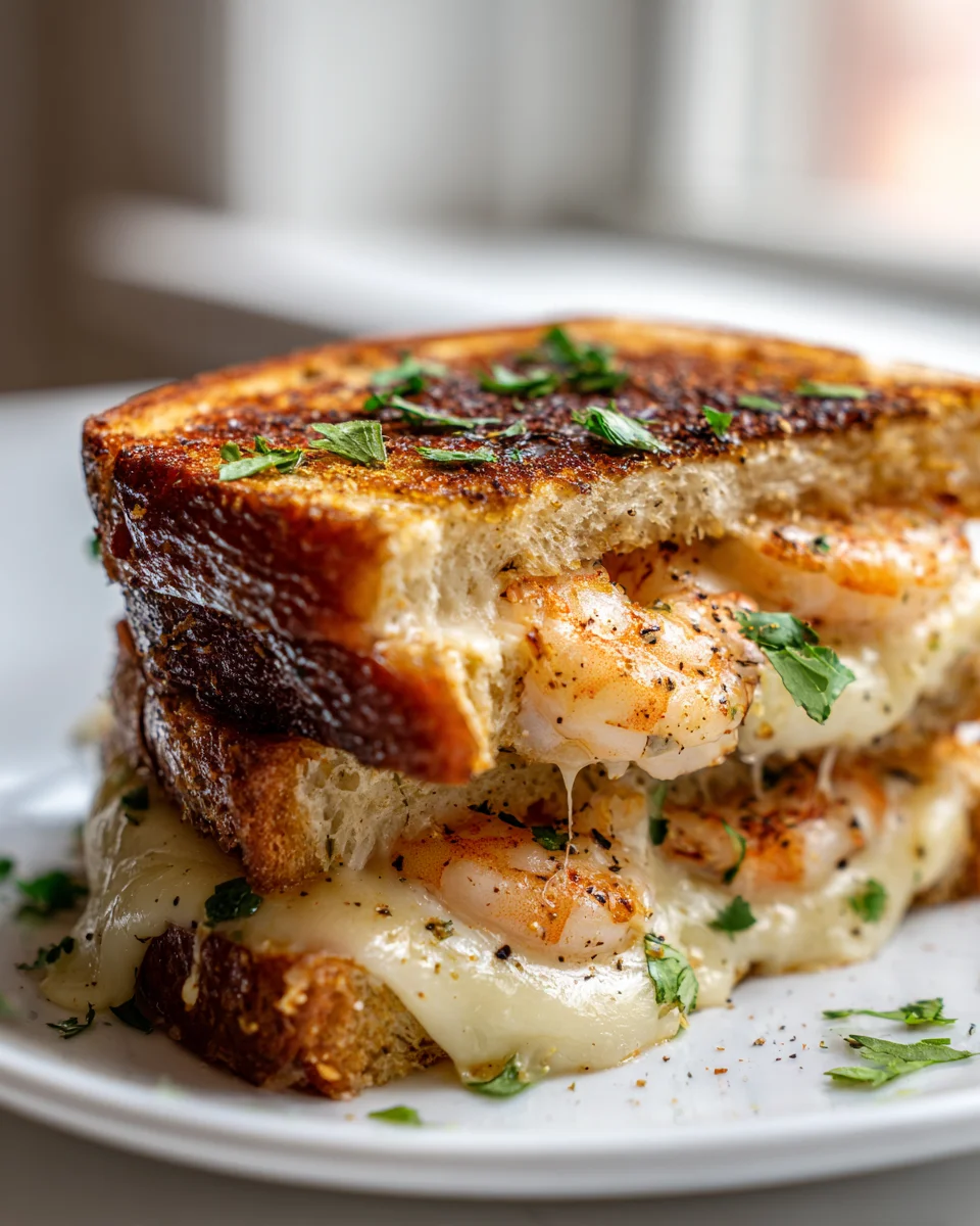 Garlic Butter Shrimp Grilled Cheese: Ultimate Sourdough Melt