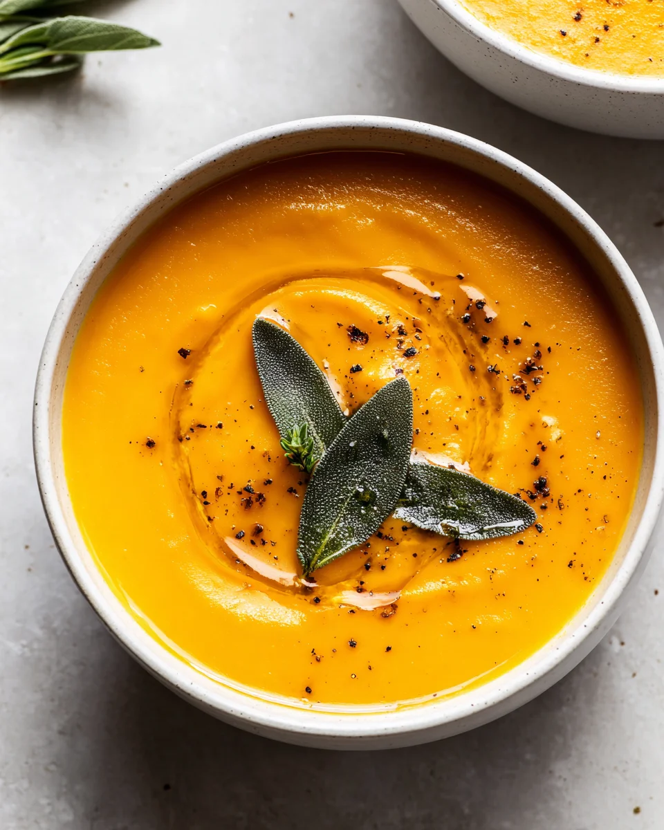Sage Roasted Butternut Squash Soup – Creamy & Flavorful