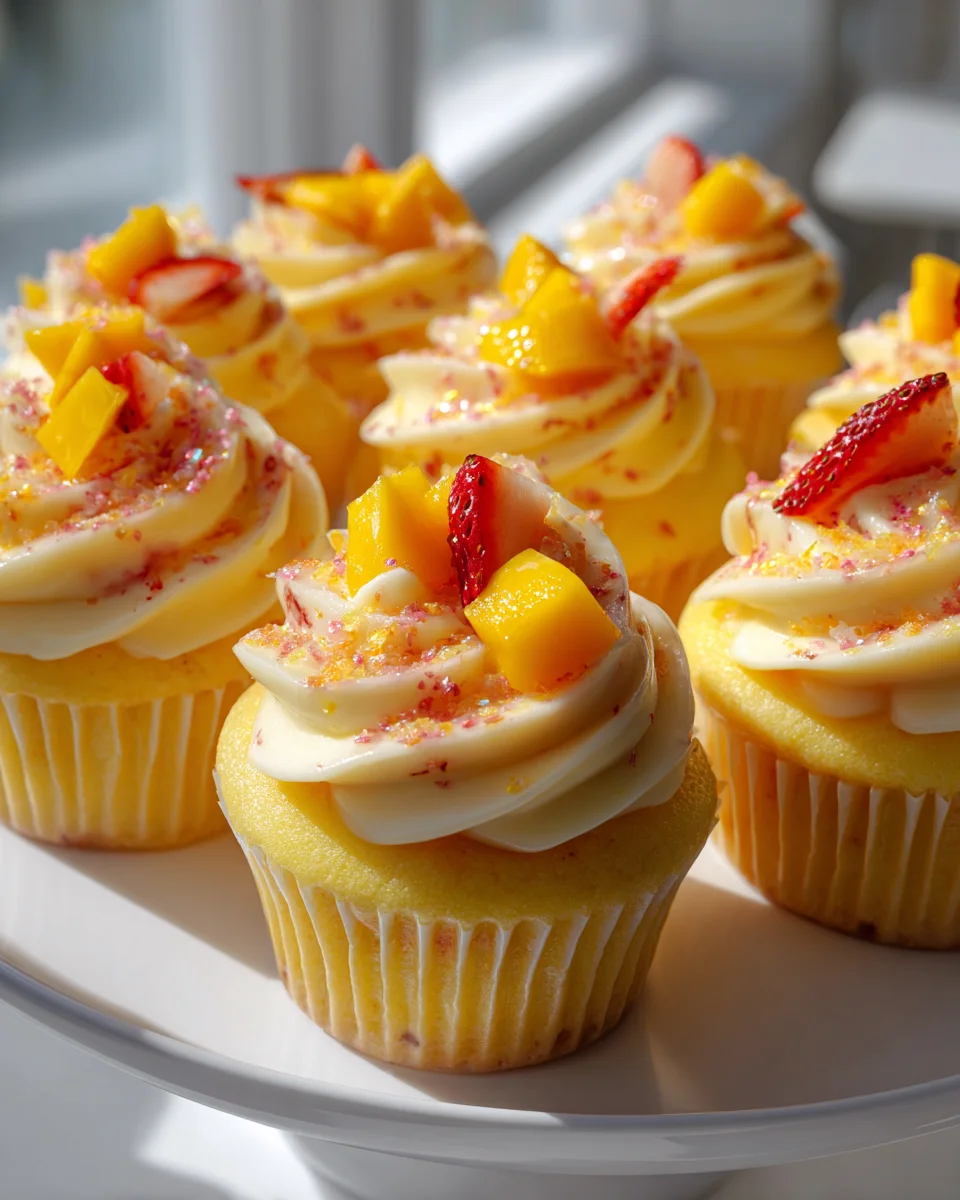 Mango Strawberry Sunset Cupcakes: Easy Delightful Recipe