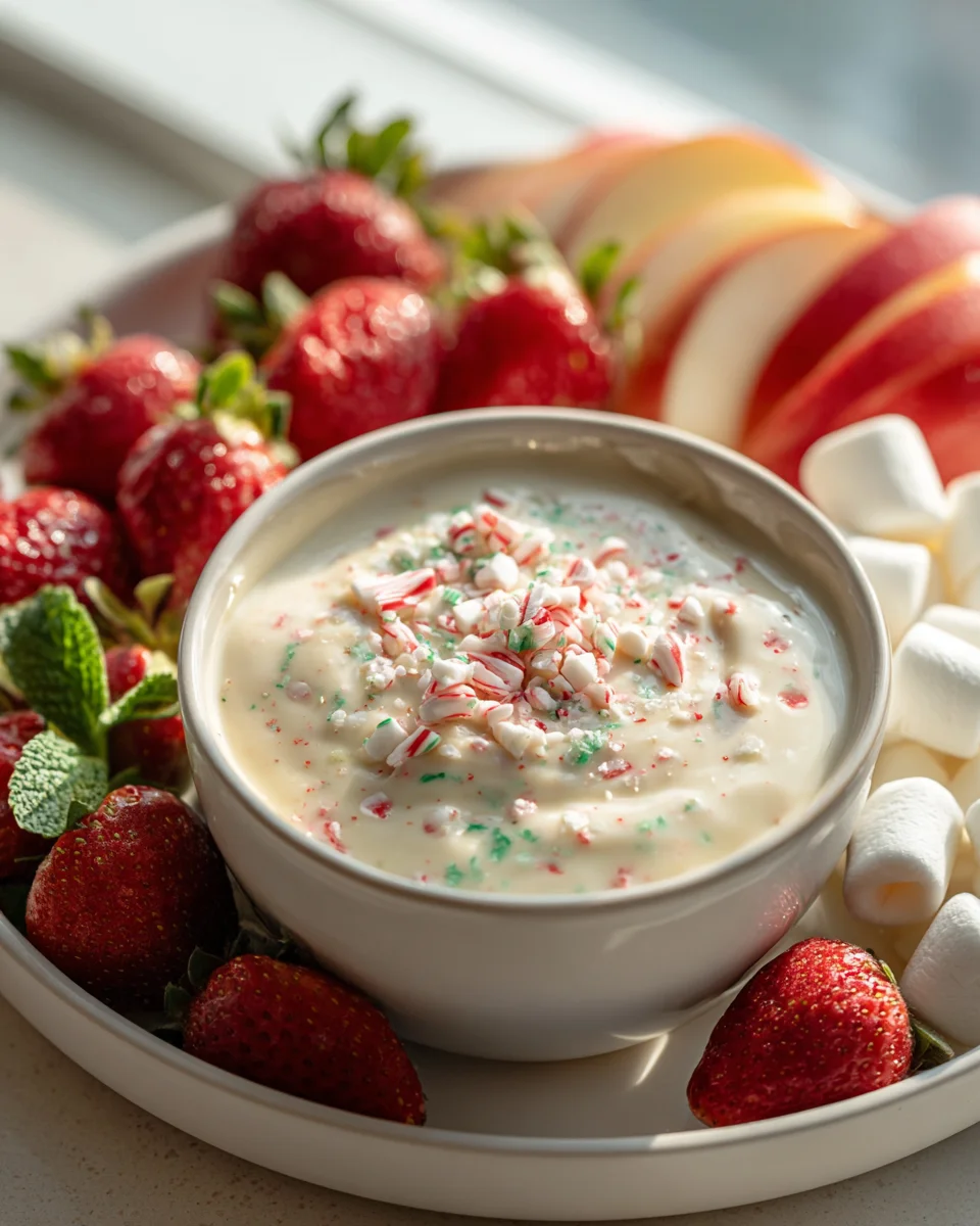 Easy Peppermint White Chocolate Fondue Dip Recipe