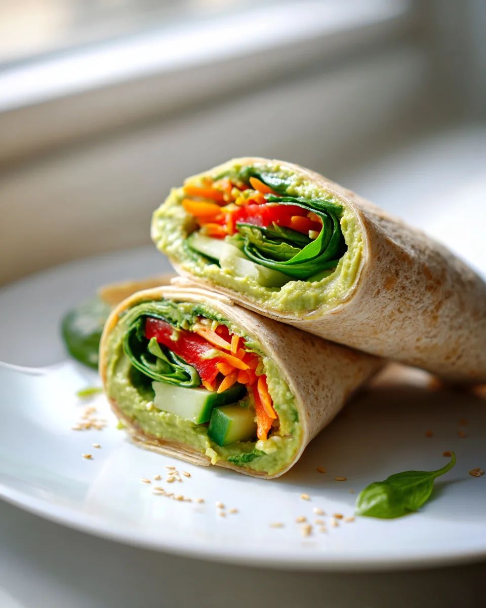 Delicious Pesto Hummus Veggie Wraps for Healthy Eating