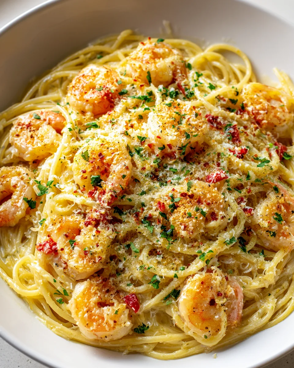 Delicious Shrimp Scampi Garlic Cream Pasta Recipe to Savor