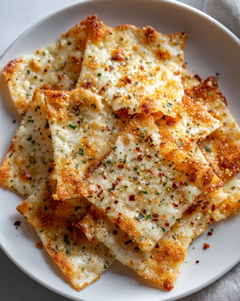 Crispy Baked Mozzarella Pizza Chips with Italian Seasoning