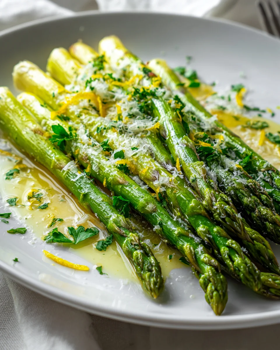Perfect Roasted Asparagus Parmesan with Fresh Lemon Zest
